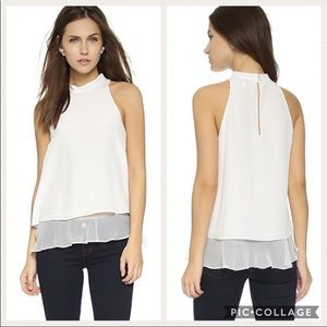 Elizabeth and James white top size small